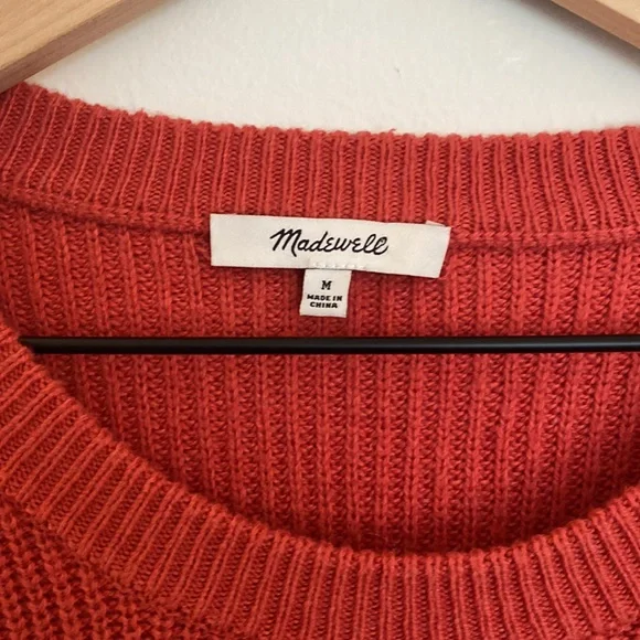 Madewell Orange Pullover Sweater - Picture 2 of 5